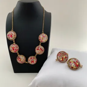 1950s Confetti Demi-Parure, Necklace & Shoe Clips