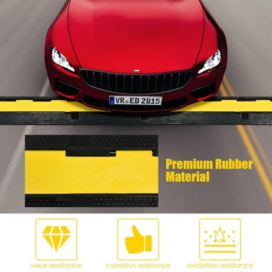 2 Channel Rubber Floor Cable Protectors Traffic Speed Bump