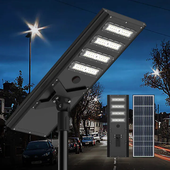 2500W Commercial Solar Power LED Parking Lot / Street/ Arena Light 160000 Lumen - (Black)