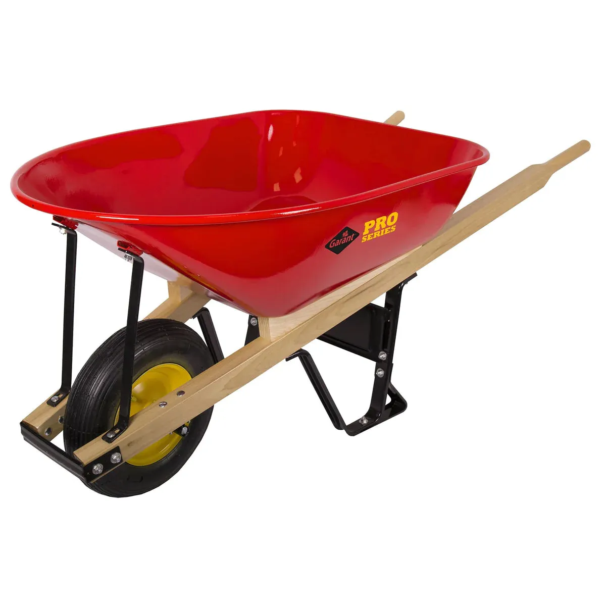 6 Cu. Ft. Wheelbarrow Steel Tray, Flat Free Tire