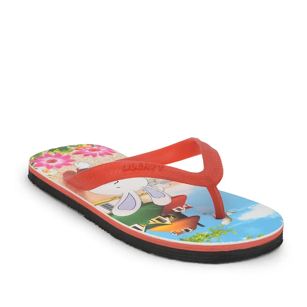 A-HA By Liberty AHA-127E Red Flip Flop For Kids