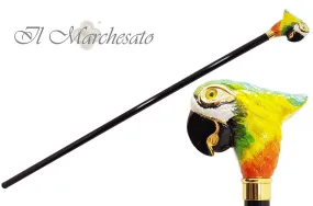 A Walking Stick With Parrot Handle