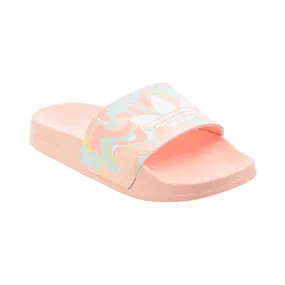 Adidas Adilette Big Kids' Slides Haze Coral-Cloud White