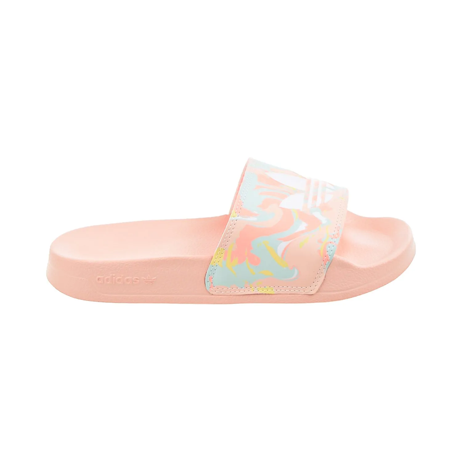 Adidas Adilette Big Kids' Slides Haze Coral-Cloud White