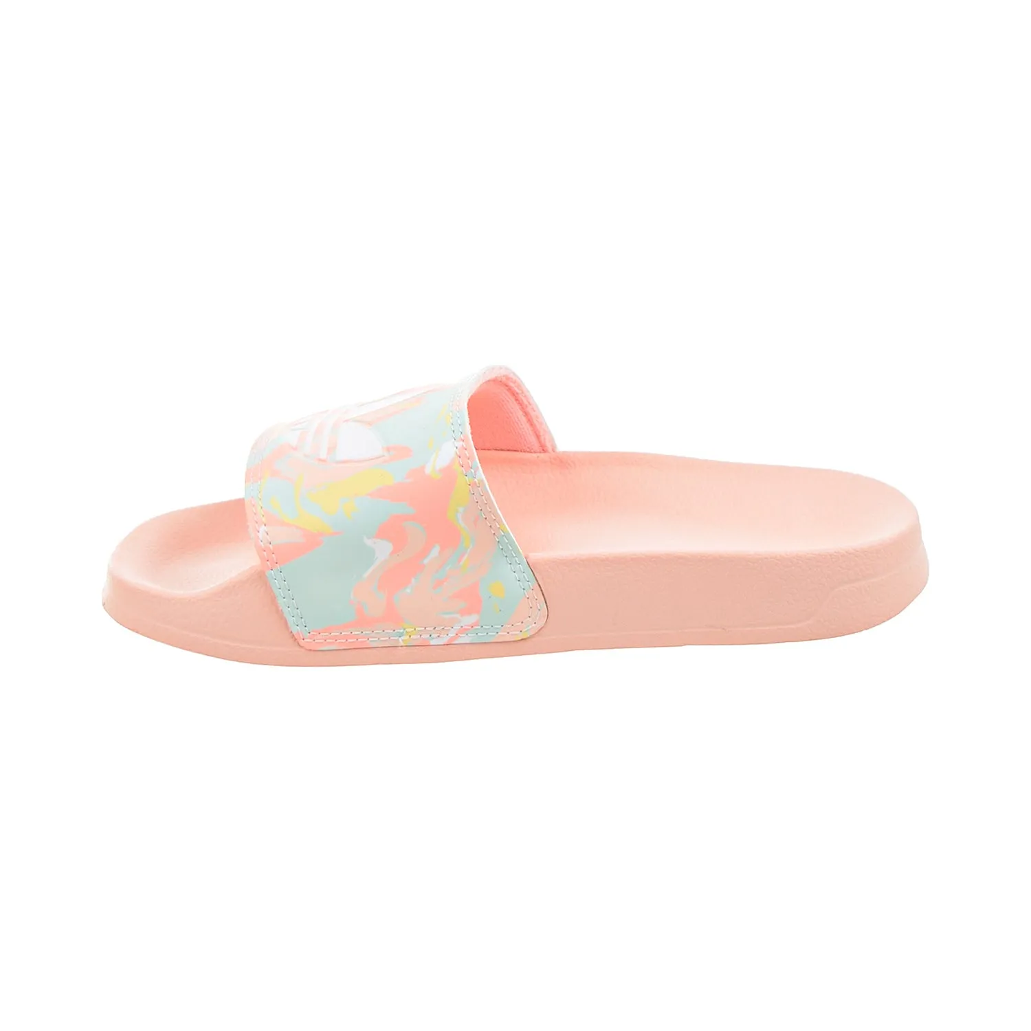 Adidas Adilette Big Kids' Slides Haze Coral-Cloud White