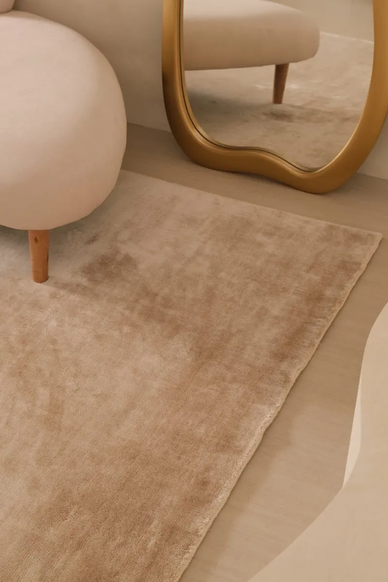 Alchemy Warm Sand Beige Viscose Rug 300 x 400 cm