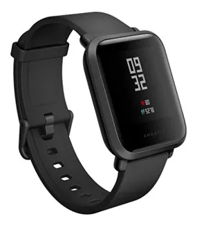 Amazfit Bip Fitness Smartwatch, All-Day Heart Rate and Activity Tracking, Sleep Monitoring, Built-In GPS, 45-Day Battery Life, Bluetooth, Onyx Black