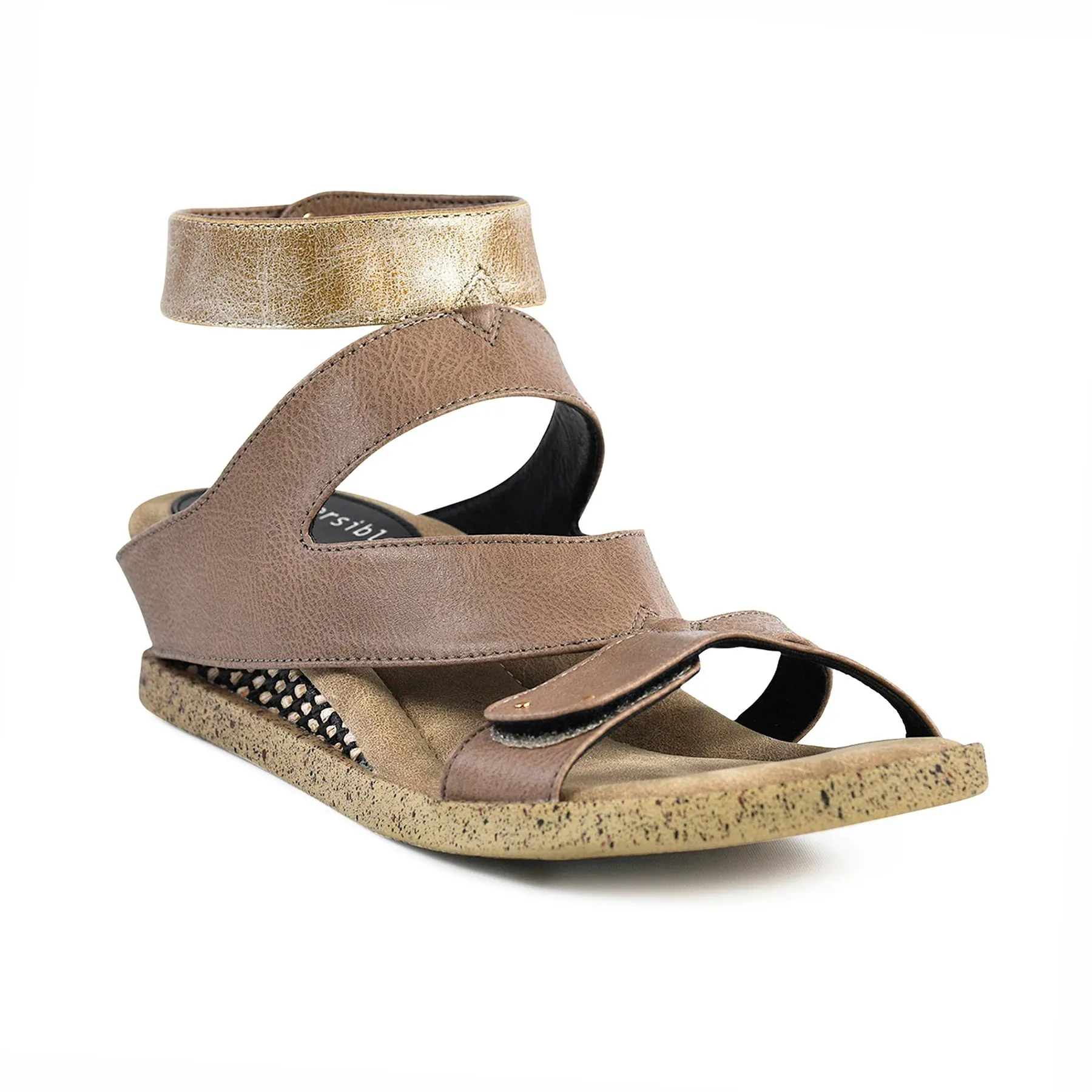 Ankle Strap Cross Toe Four Way Reversible Sandals