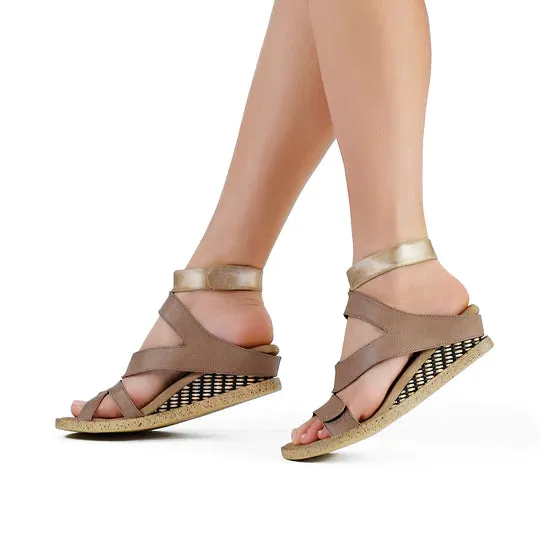 Ankle Strap Cross Toe Four Way Reversible Sandals