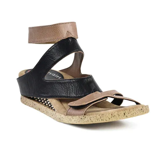 Ankle Strap Cross Toe Four Way Reversible Sandals