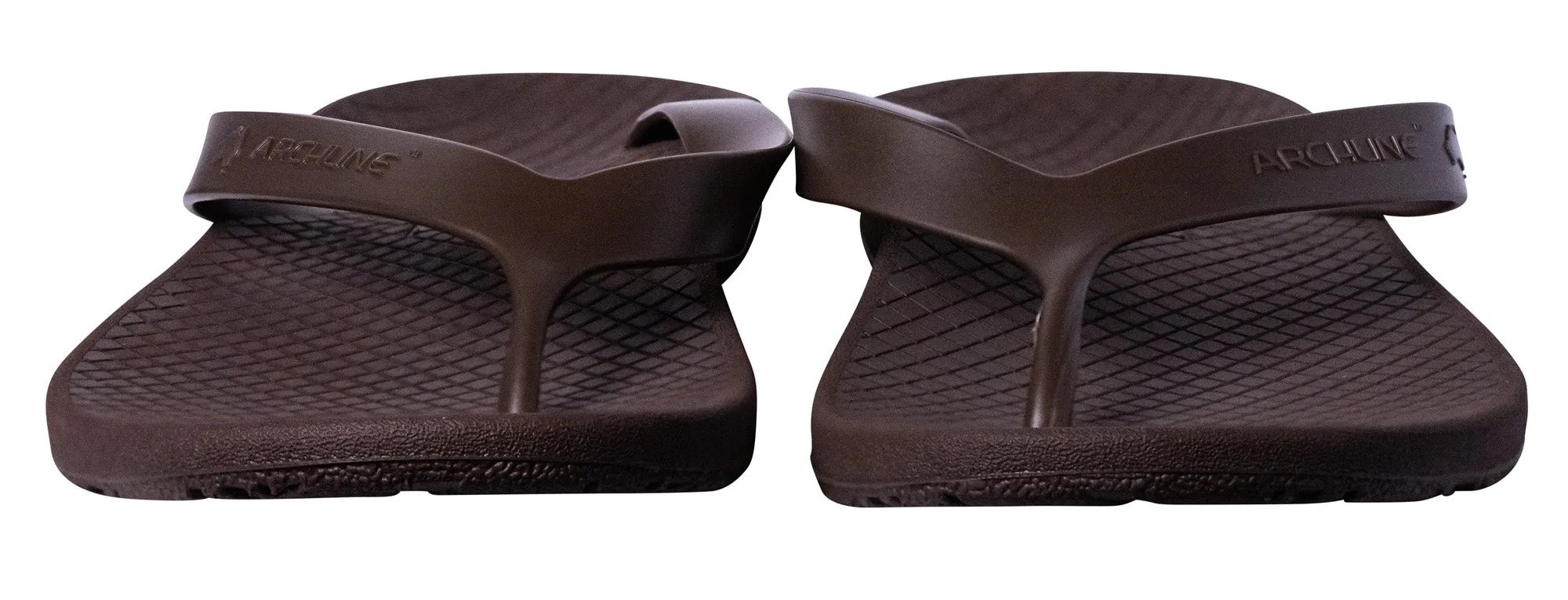 Archline Balance Orthotic Thongs - Brown/Brown