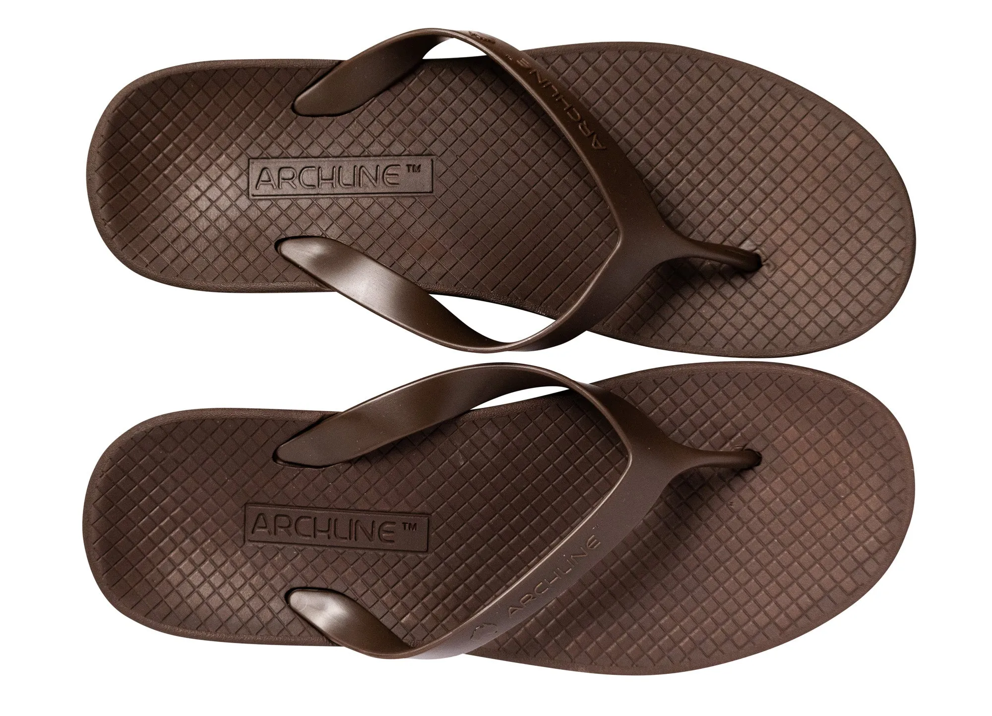 Archline Balance Orthotic Thongs - Brown/Brown