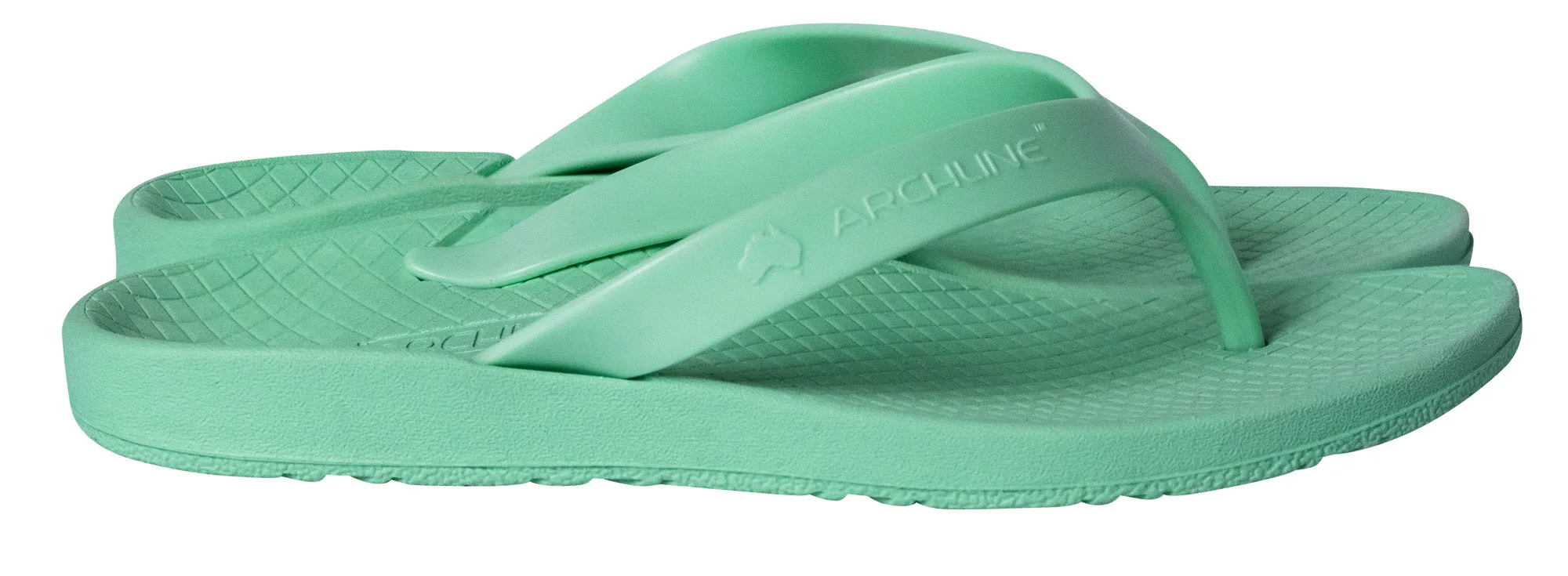 Archline Balance Orthotic Thongs - Dew Green