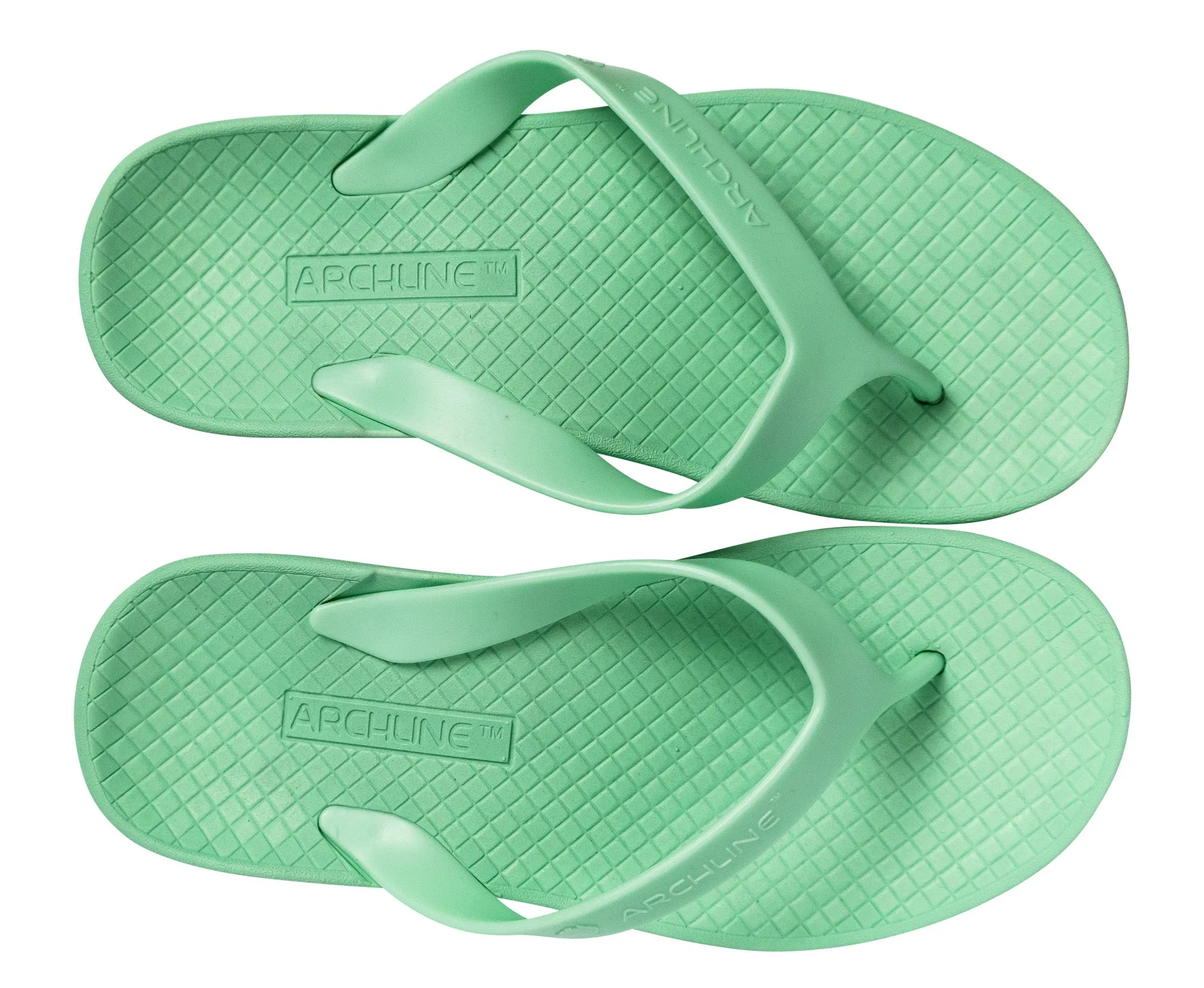 Archline Balance Orthotic Thongs - Dew Green