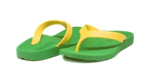 Archline Balance Orthotic Thongs - Green/Gold