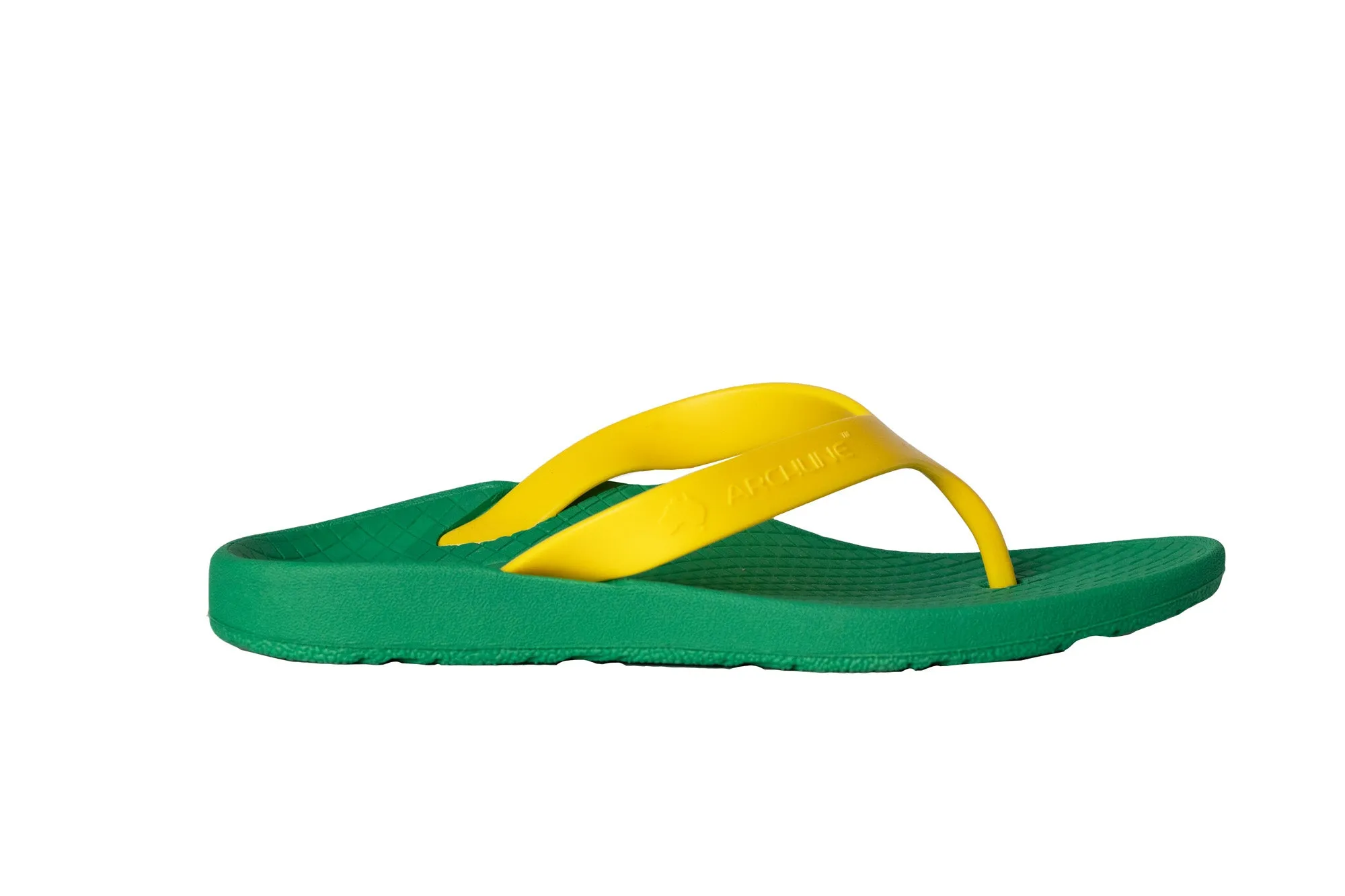 Archline Balance Orthotic Thongs - Green/Gold