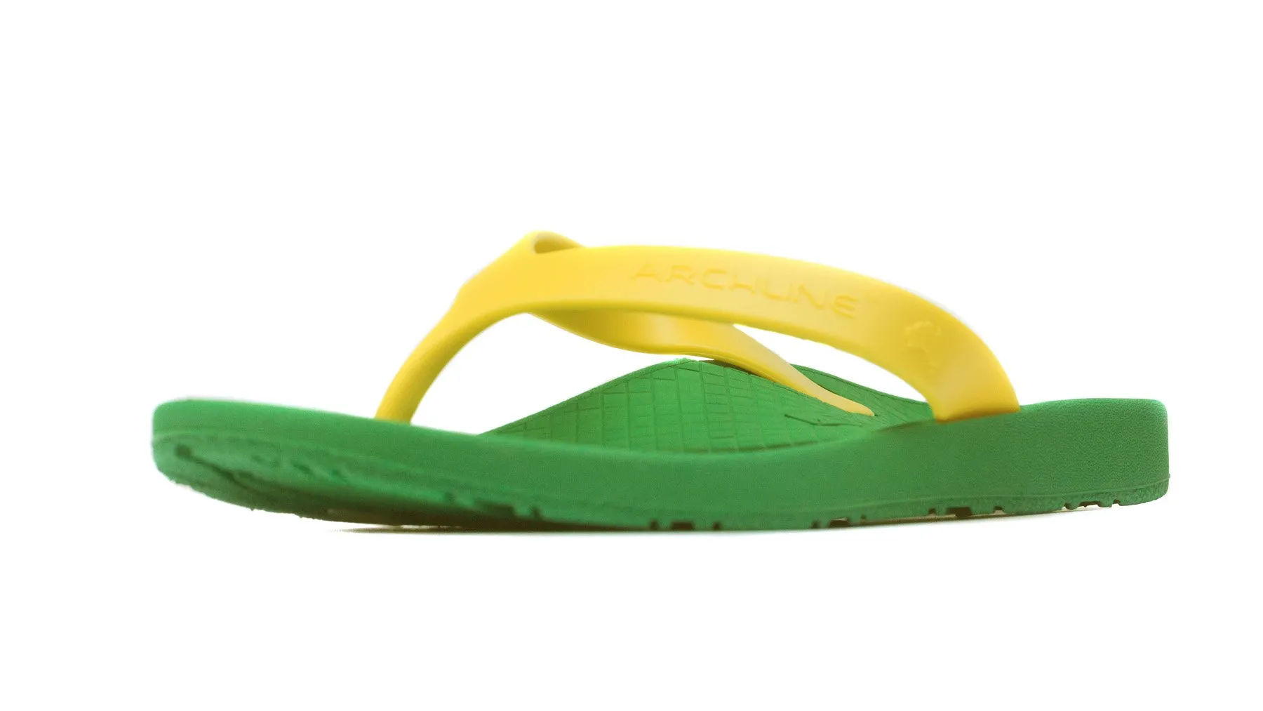 Archline Balance Orthotic Thongs - Green/Gold