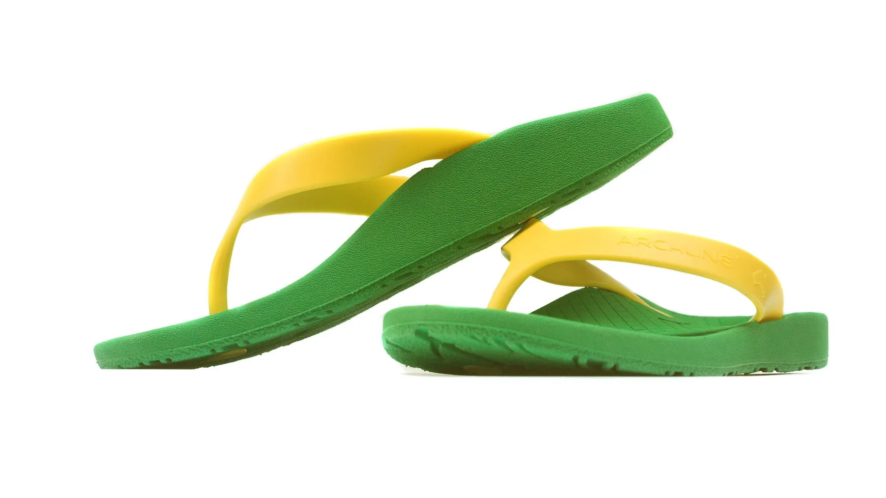 Archline Balance Orthotic Thongs - Green/Gold