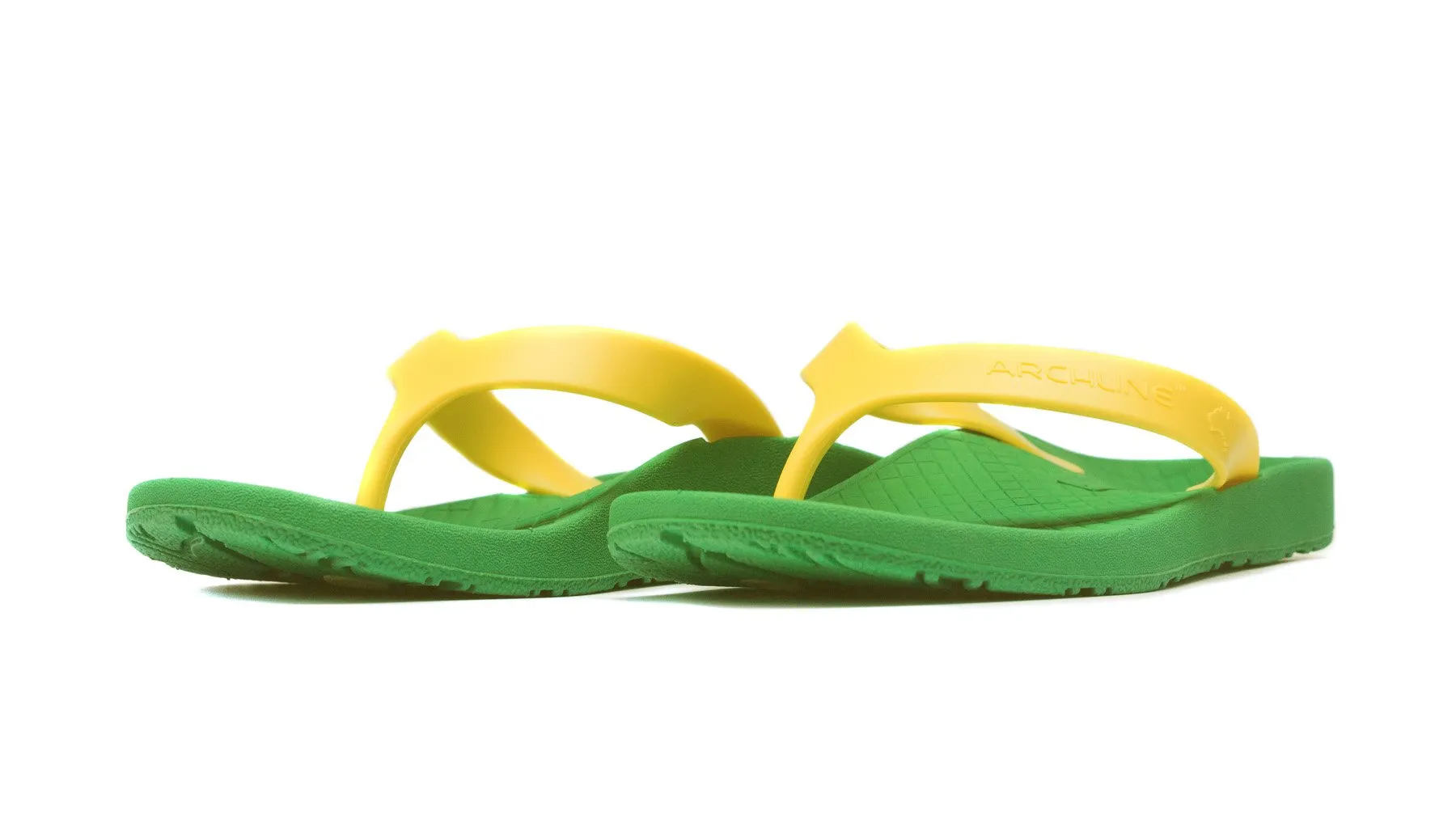 Archline Balance Orthotic Thongs - Green/Gold