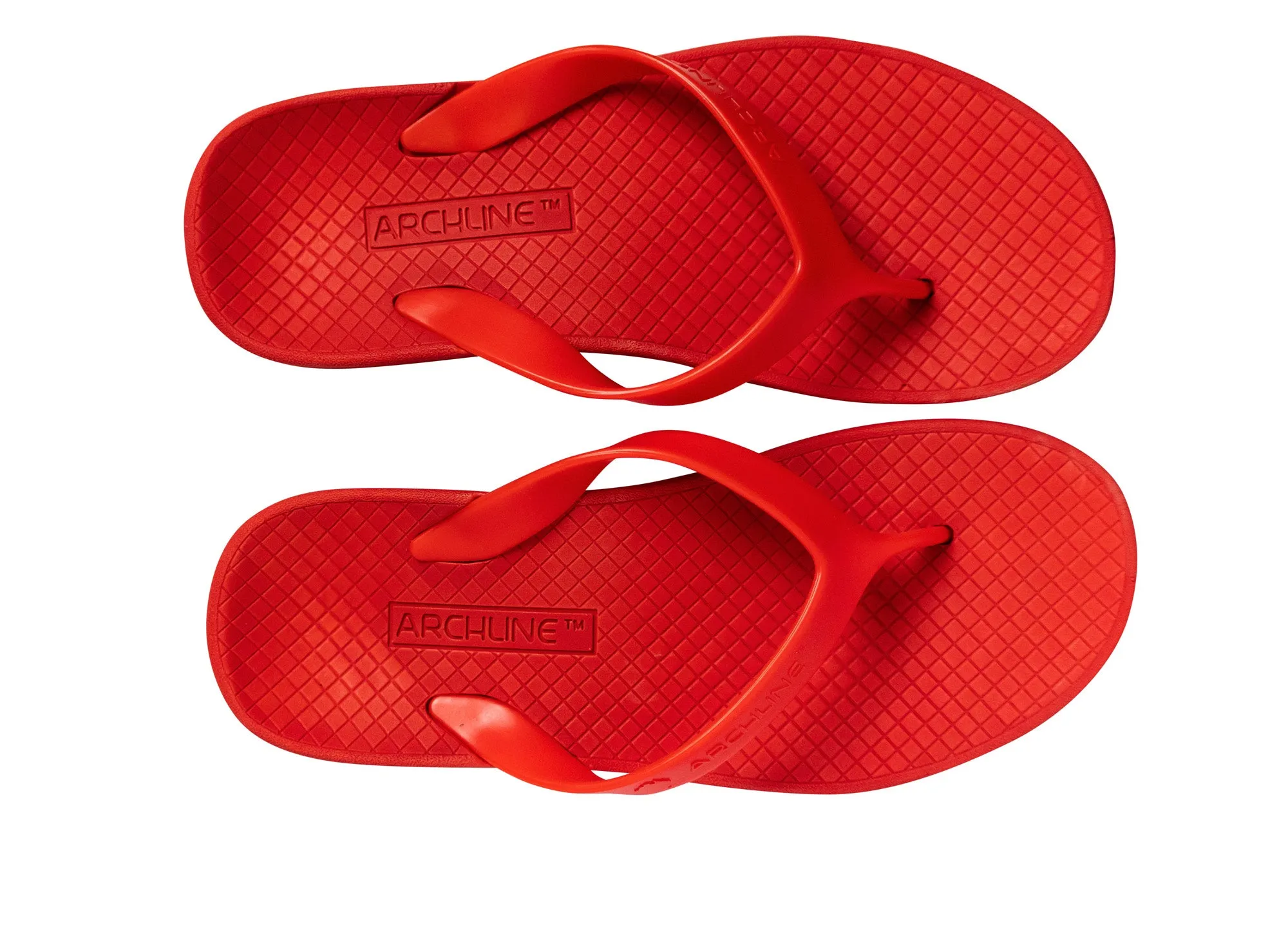 Archline Balance Orthotic Thongs - Red/Red