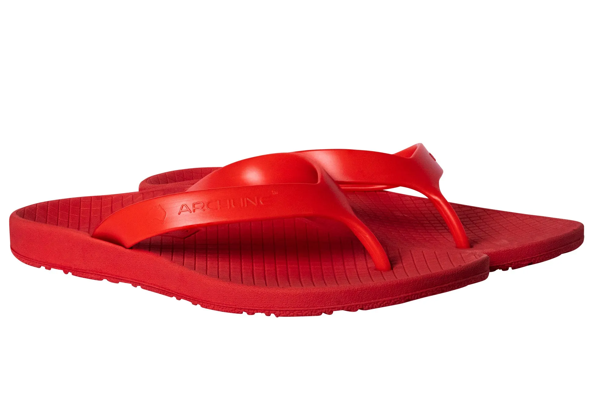 Archline Balance Orthotic Thongs - Red/Red