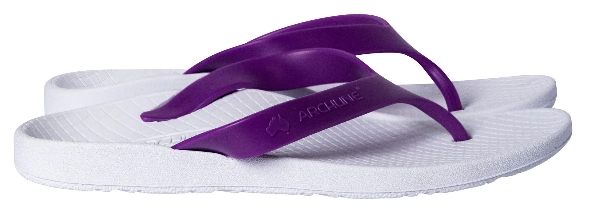 Archline Balance Orthotic Thongs - White/Fuchsia