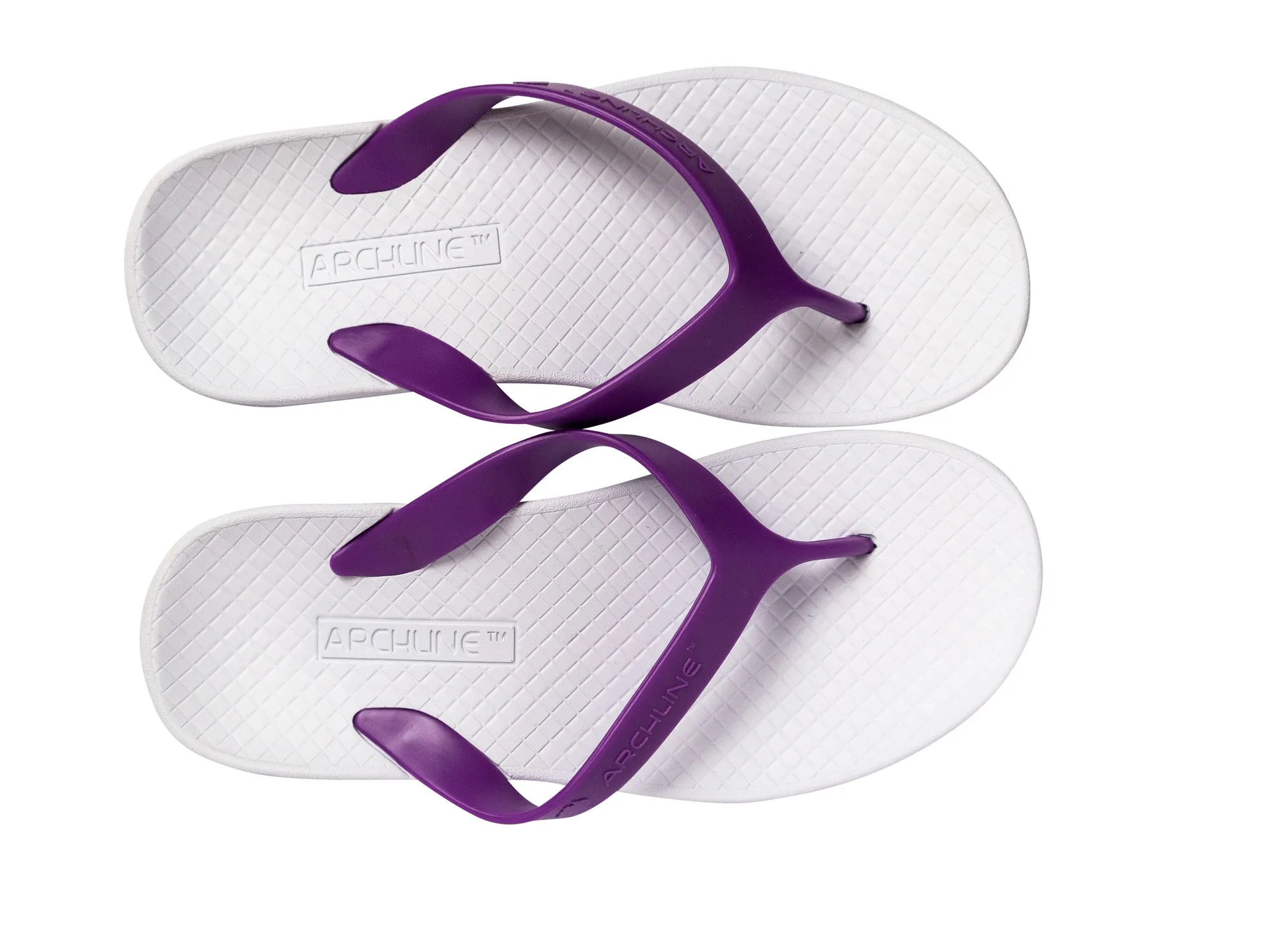 Archline Balance Orthotic Thongs - White/Fuchsia