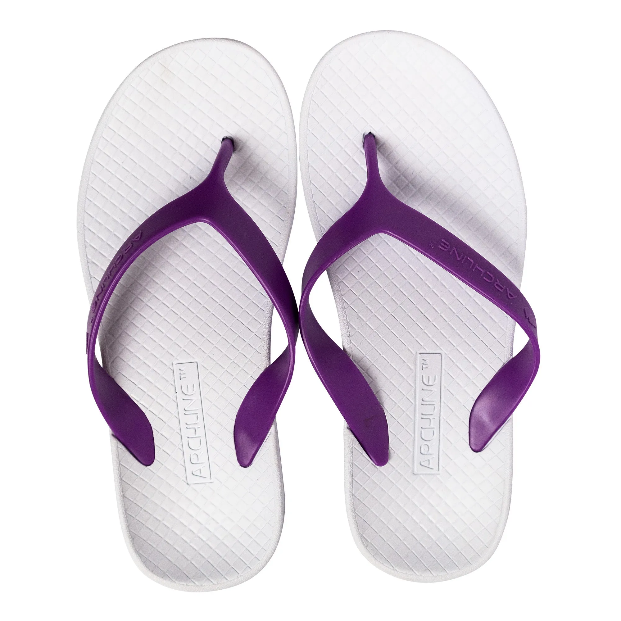 Archline Balance Orthotic Thongs - White/Fuchsia