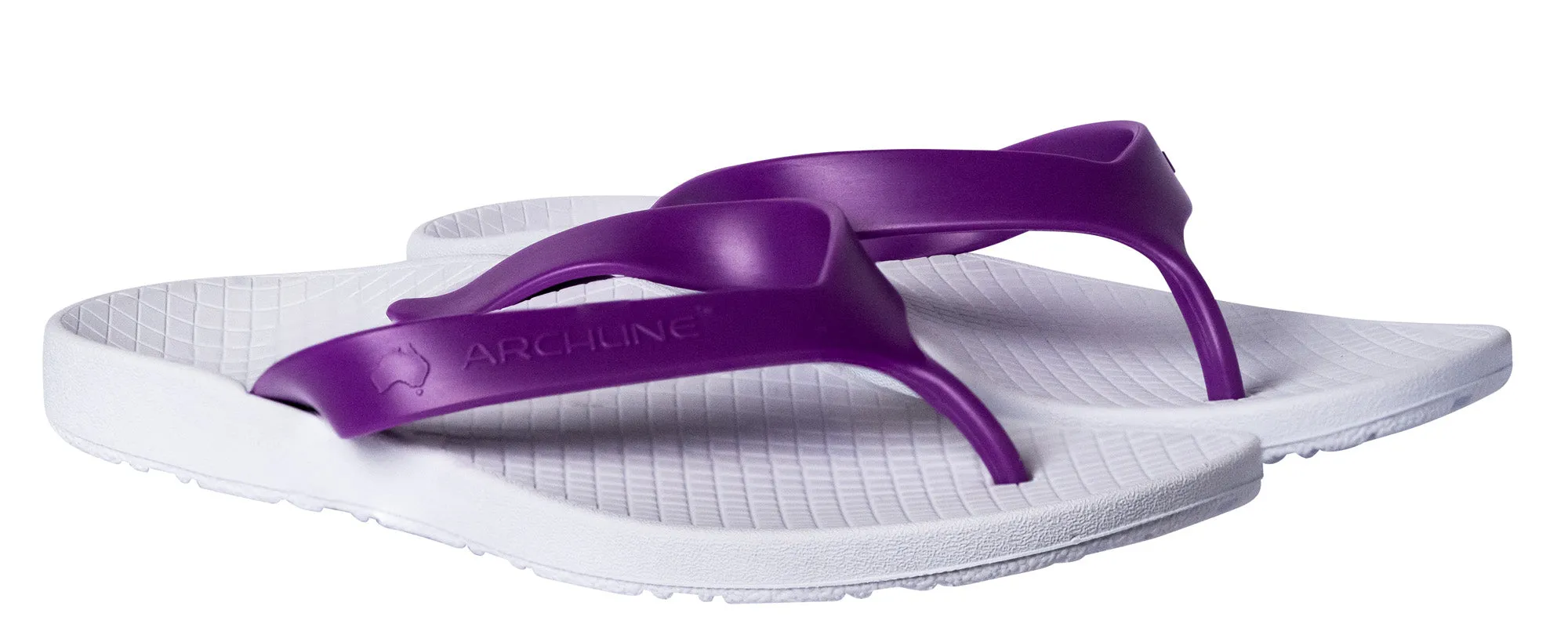 Archline Balance Orthotic Thongs - White/Fuchsia