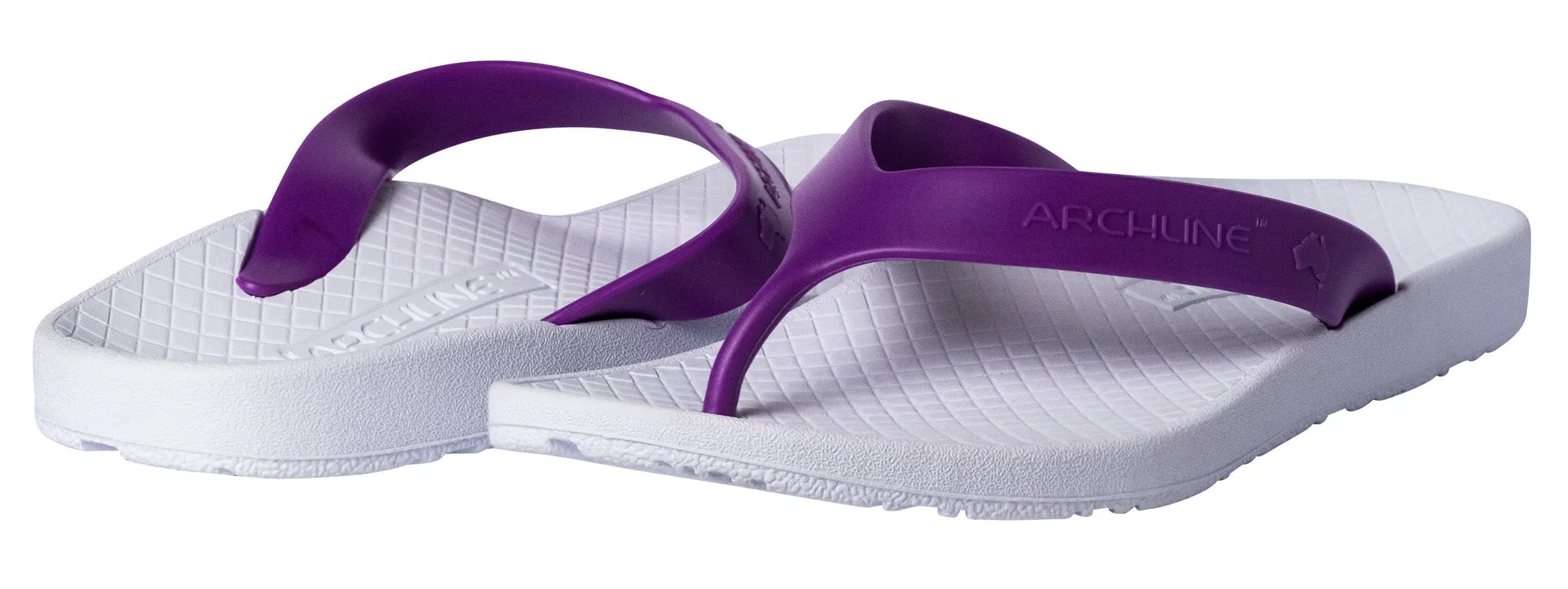 Archline Balance Orthotic Thongs - White/Fuchsia