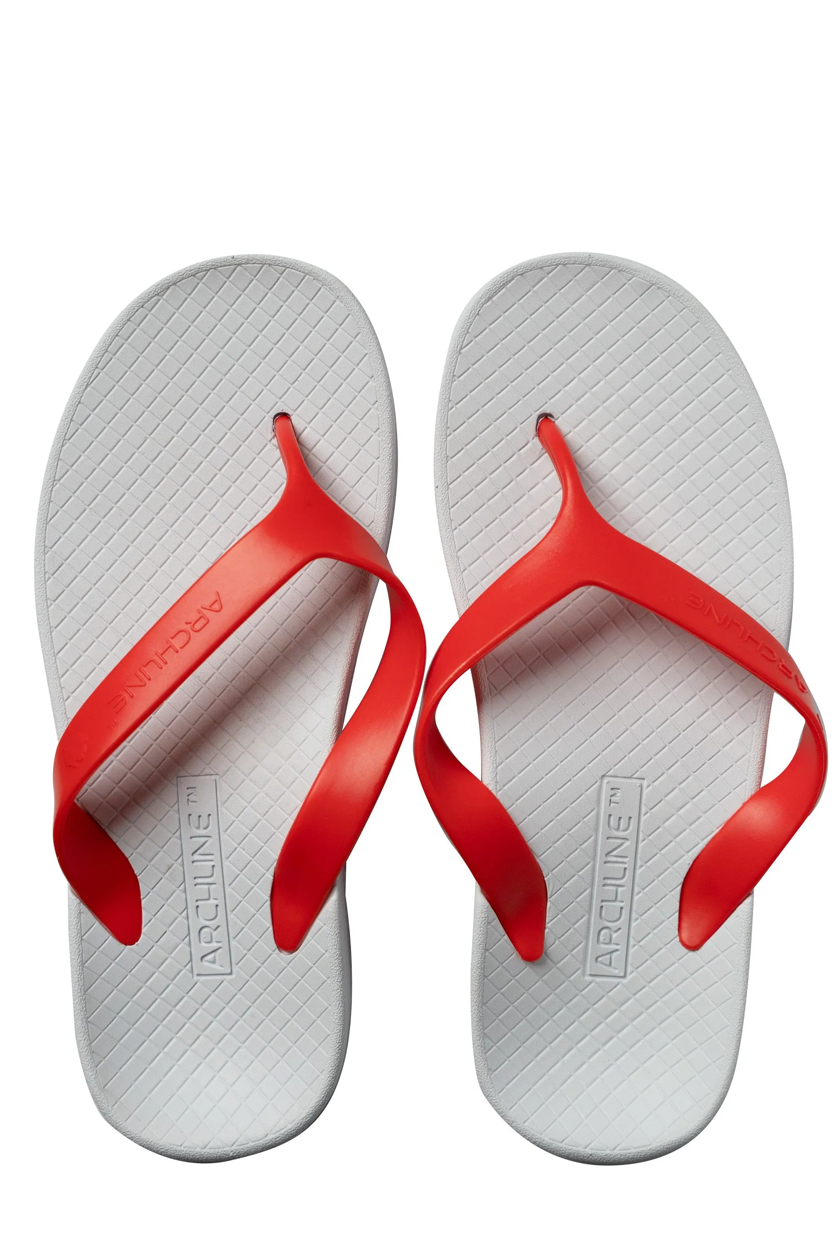 Archline Balance Orthotic Thongs - White/Red