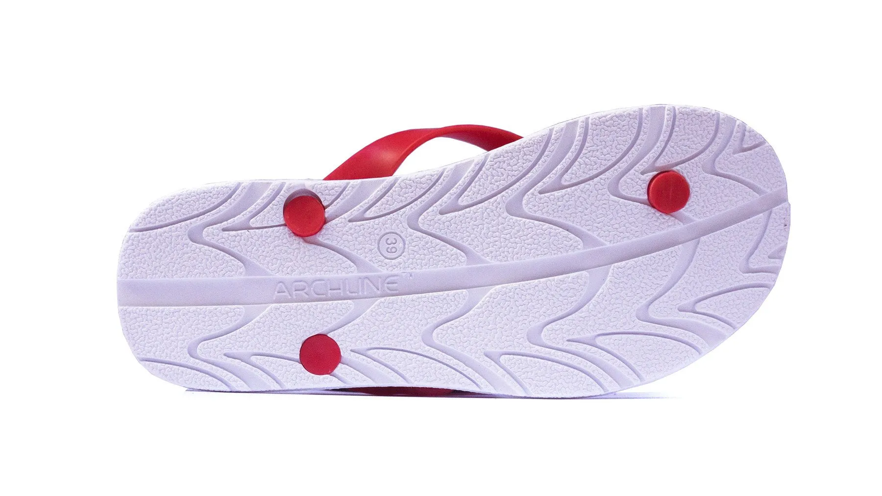 Archline Balance Orthotic Thongs - White/Red