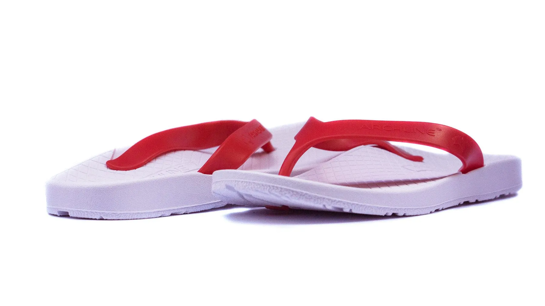 Archline Balance Orthotic Thongs - White/Red