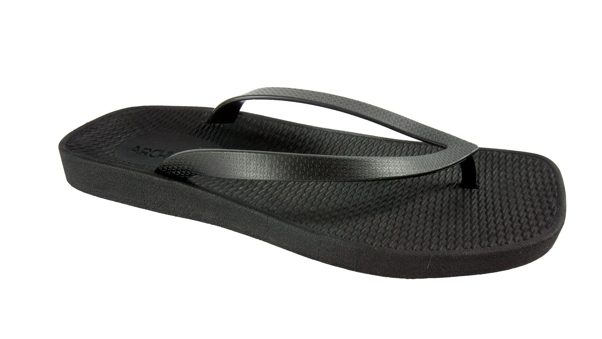 Archline Breeze Orthotic Thongs – Black/Black