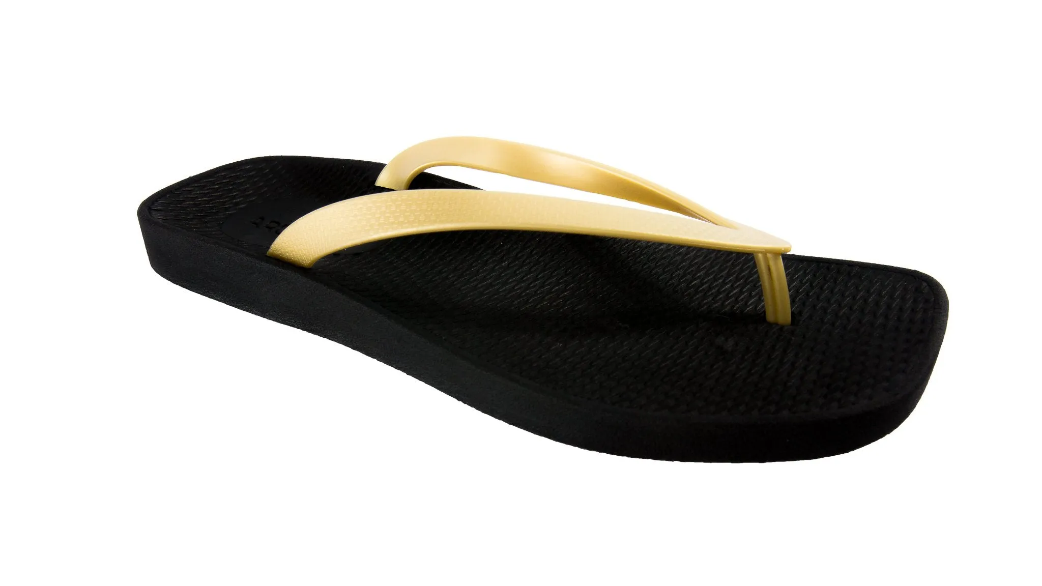 Archline Breeze Orthotic Thongs – Black/Gold