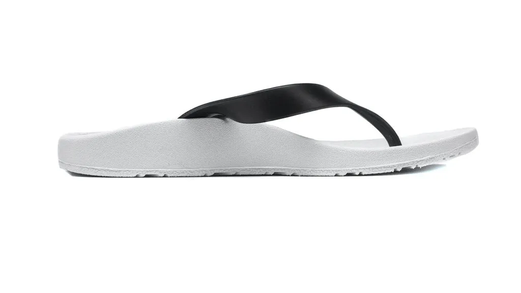 Archline Kids Orthotic Thongs – White/Black