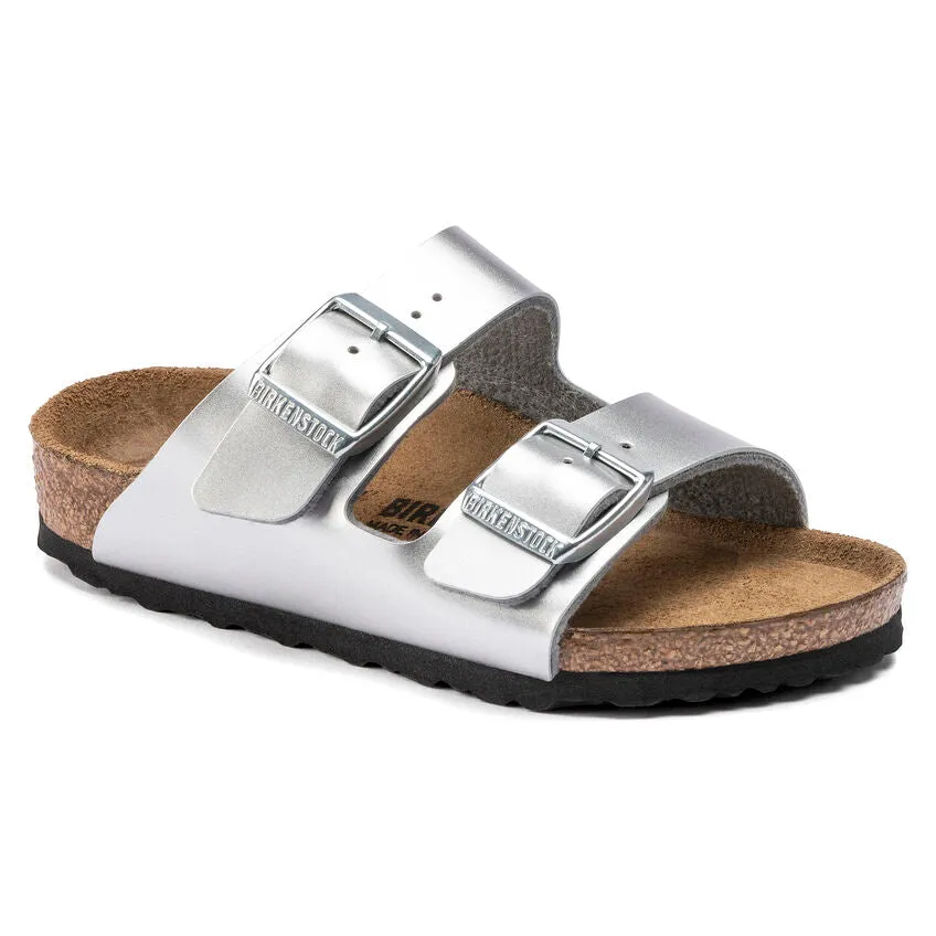 Arizona Kids Birko-Flor in Electric Metallic Silver