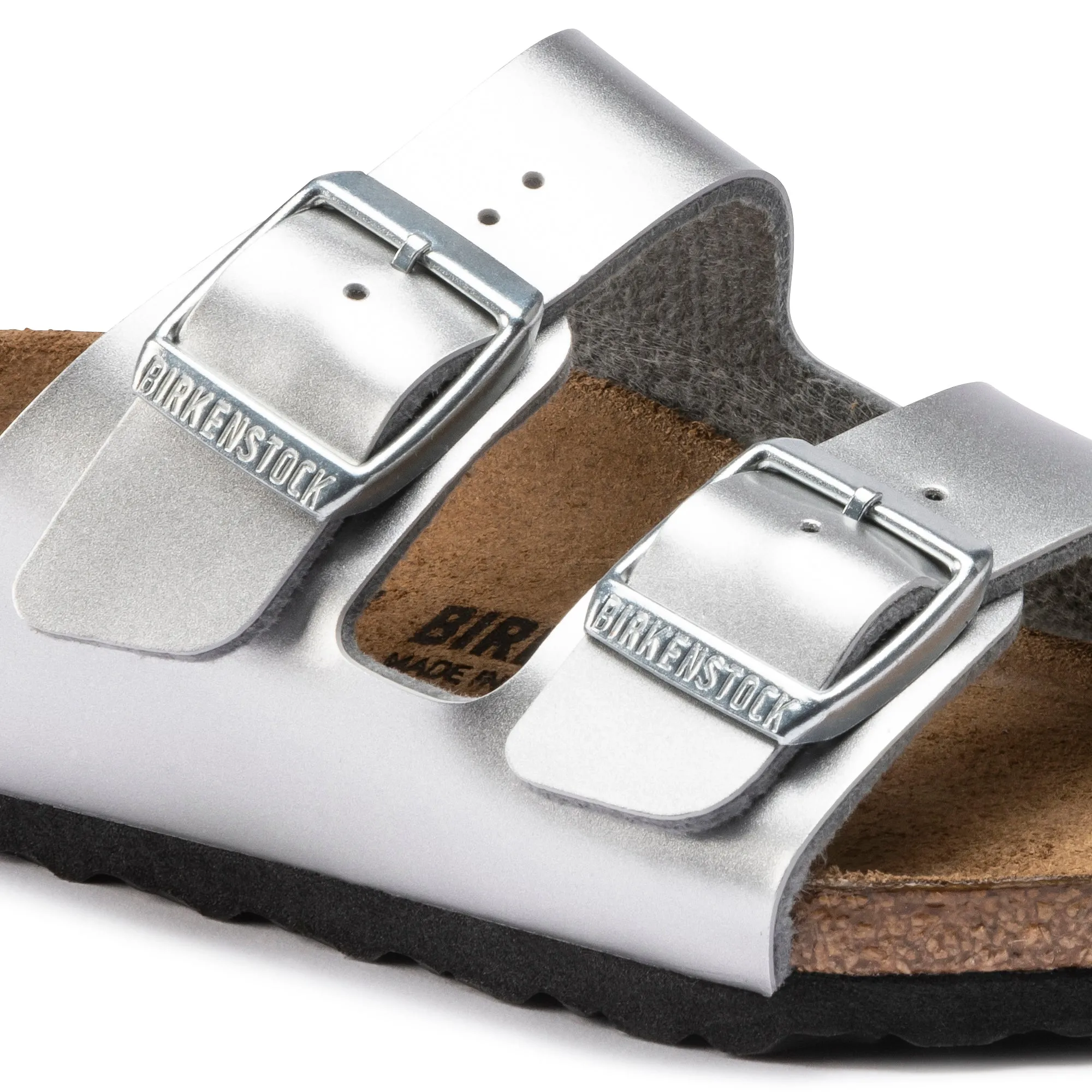 Arizona Kids Birko-Flor in Electric Metallic Silver