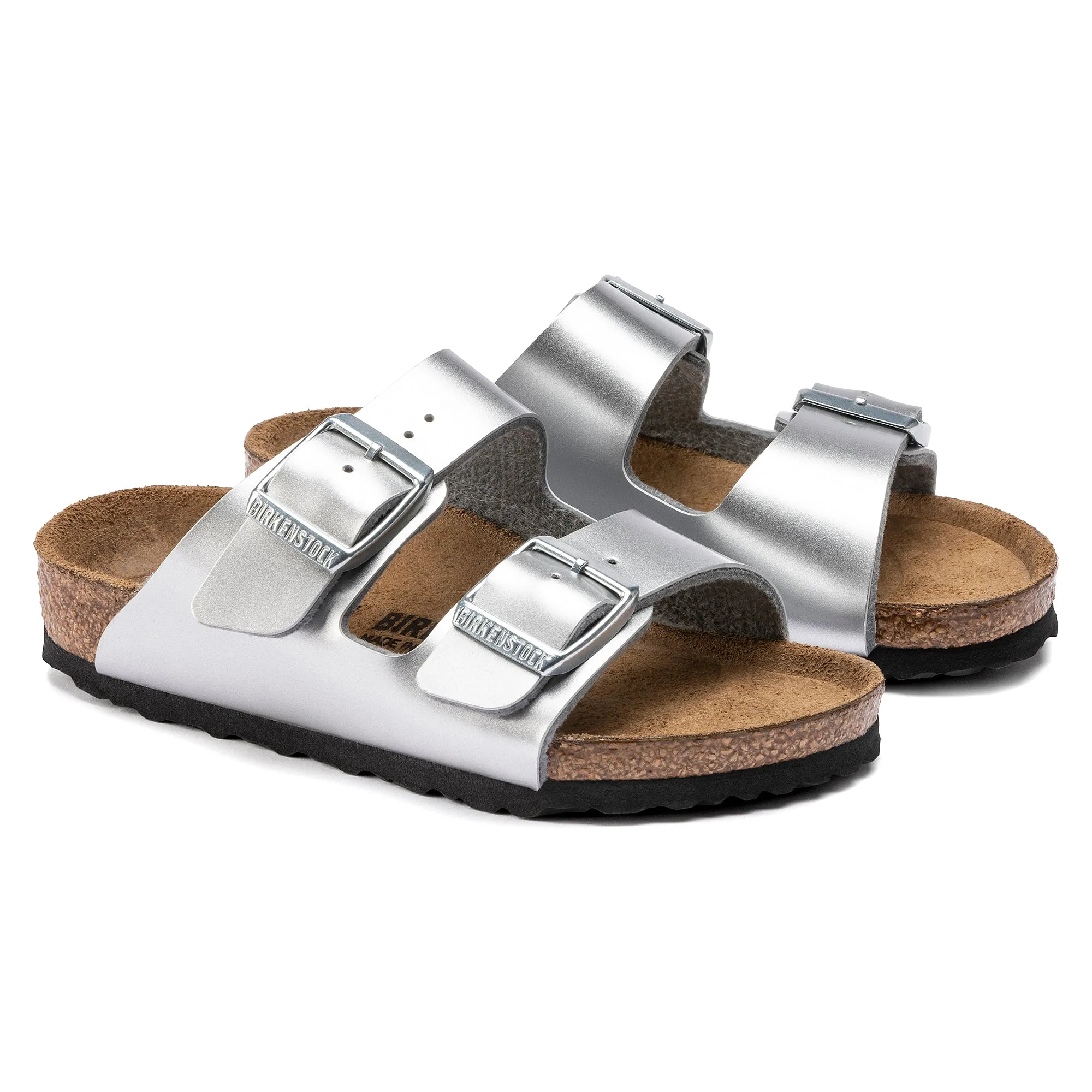 Arizona Kids Birko-Flor in Electric Metallic Silver