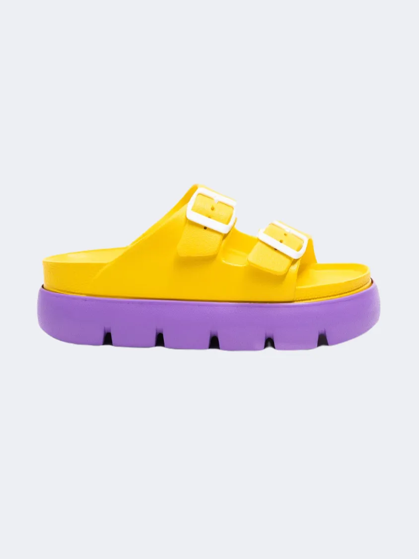 Ateneo Comfort Women Beach Slipper Yellow/Purple