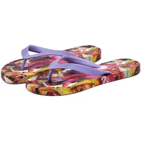 Autumn Leaves Beach Flip Flops