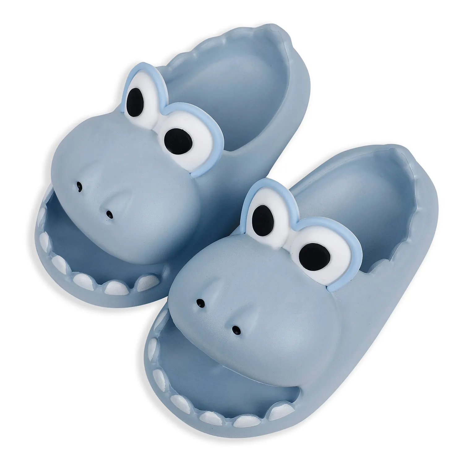 Baby Moo Crocodile Beach Slippers 3D Cartoon Sliders - Blue