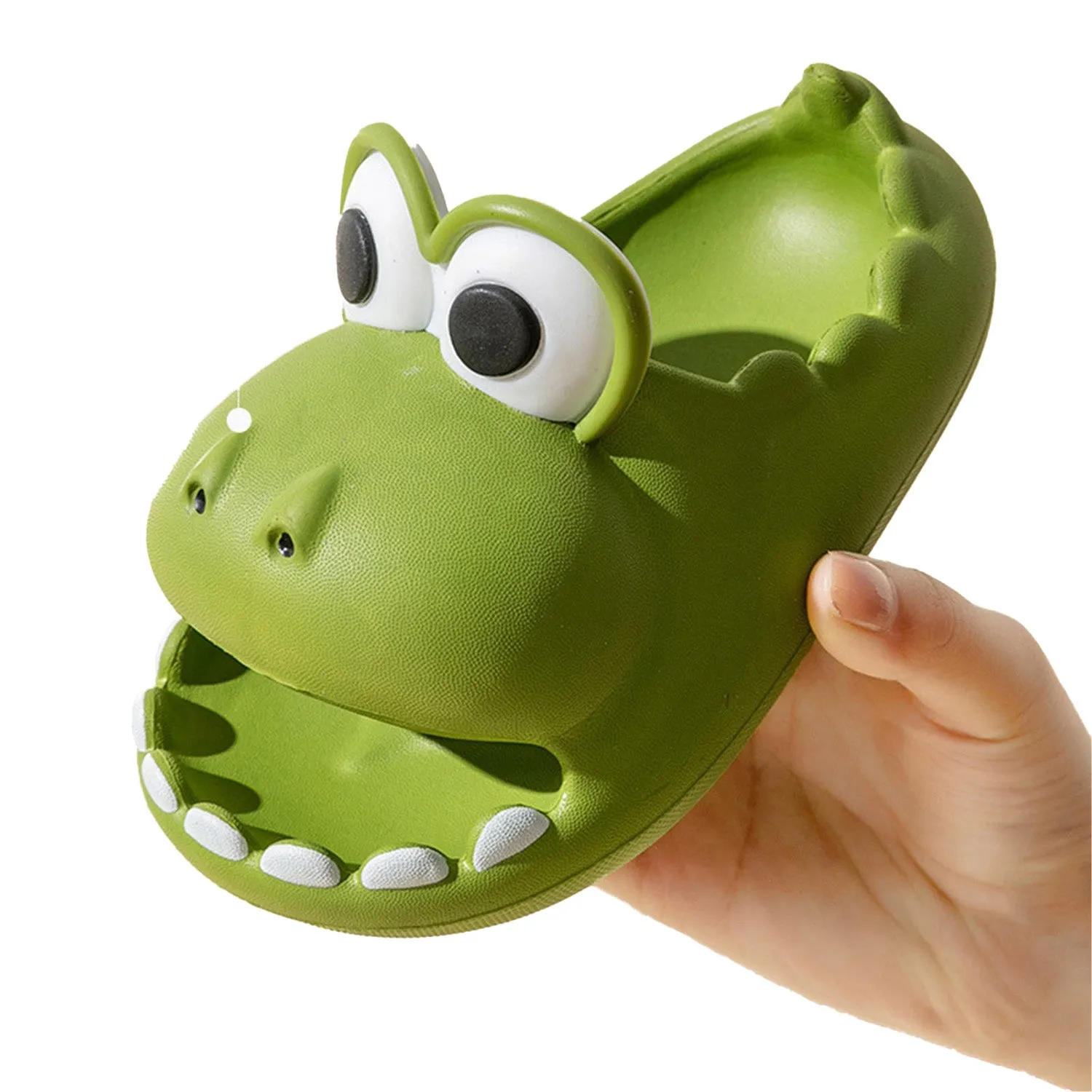 Baby Moo Crocodile Beach Slippers 3D Cartoon Sliders - Green