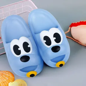 Baby Moo Dog Waterproof Soft Slippers Anti-Skid Sliders - Blue