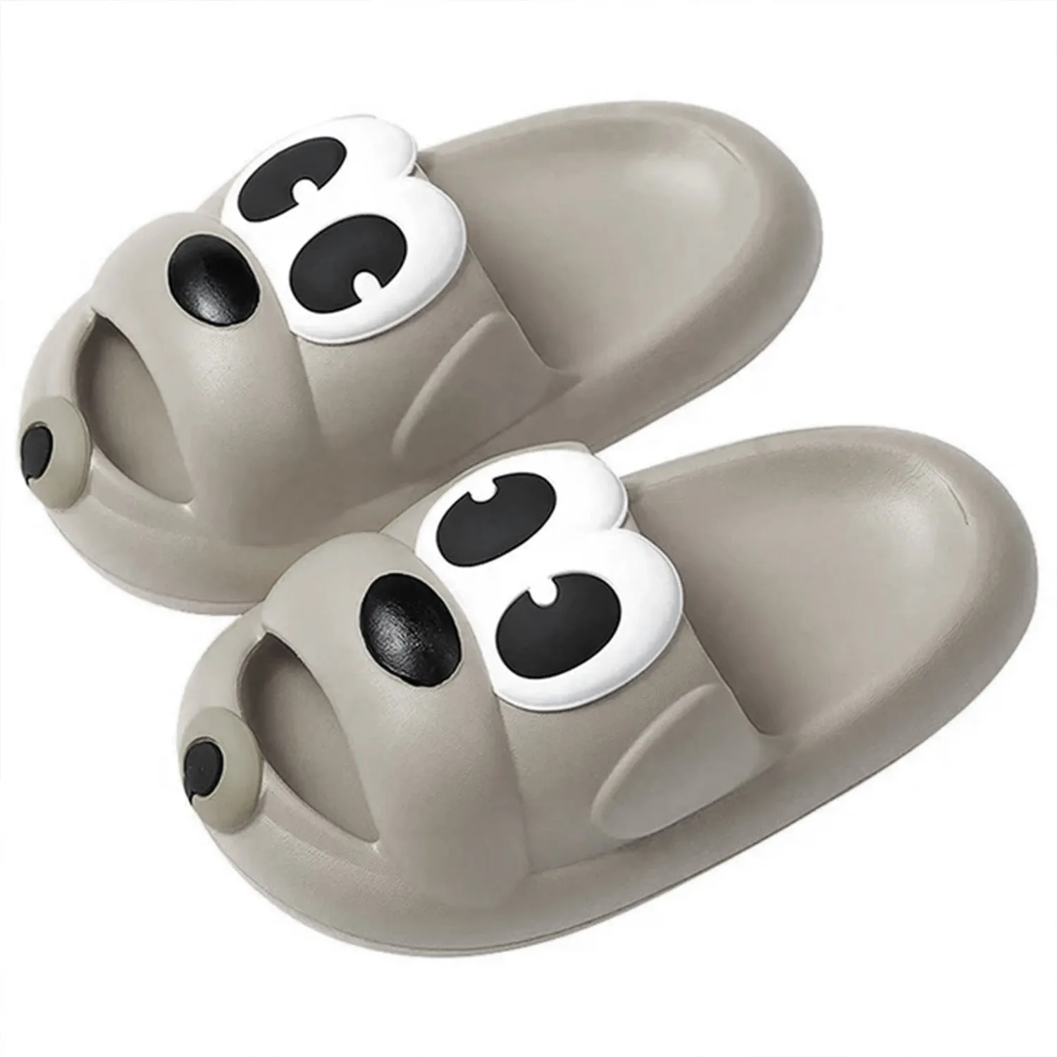 Baby Moo Dog Waterproof Soft Slippers Anti-Skid Sliders - Grey