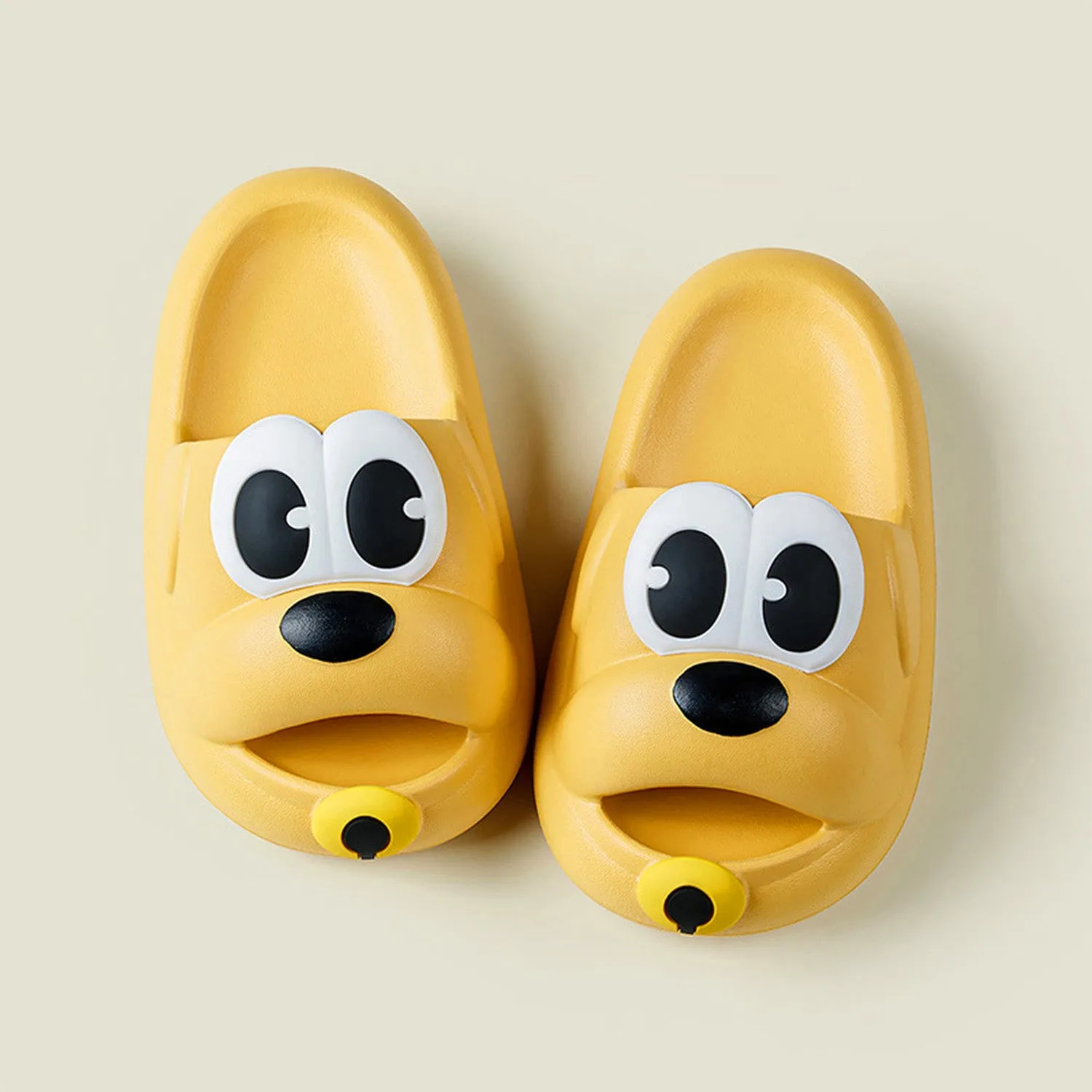 Baby Moo Dog Waterproof Soft Slippers Anti-Skid Sliders - Yellow