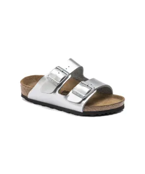 BIRKENSTOCK ARIZONA KIDS IN SILVER