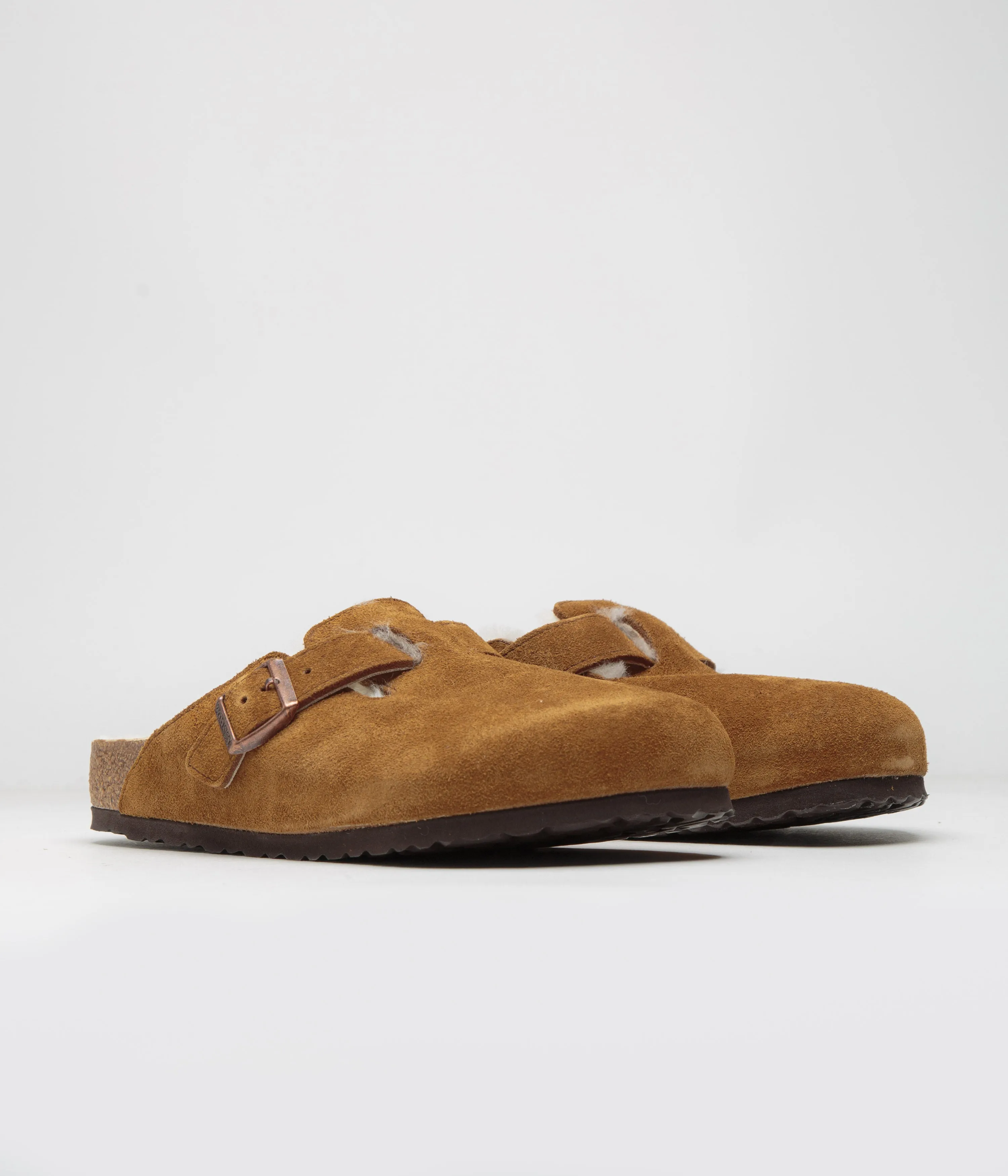 Birkenstock Boston Shearling Sandals - Mink