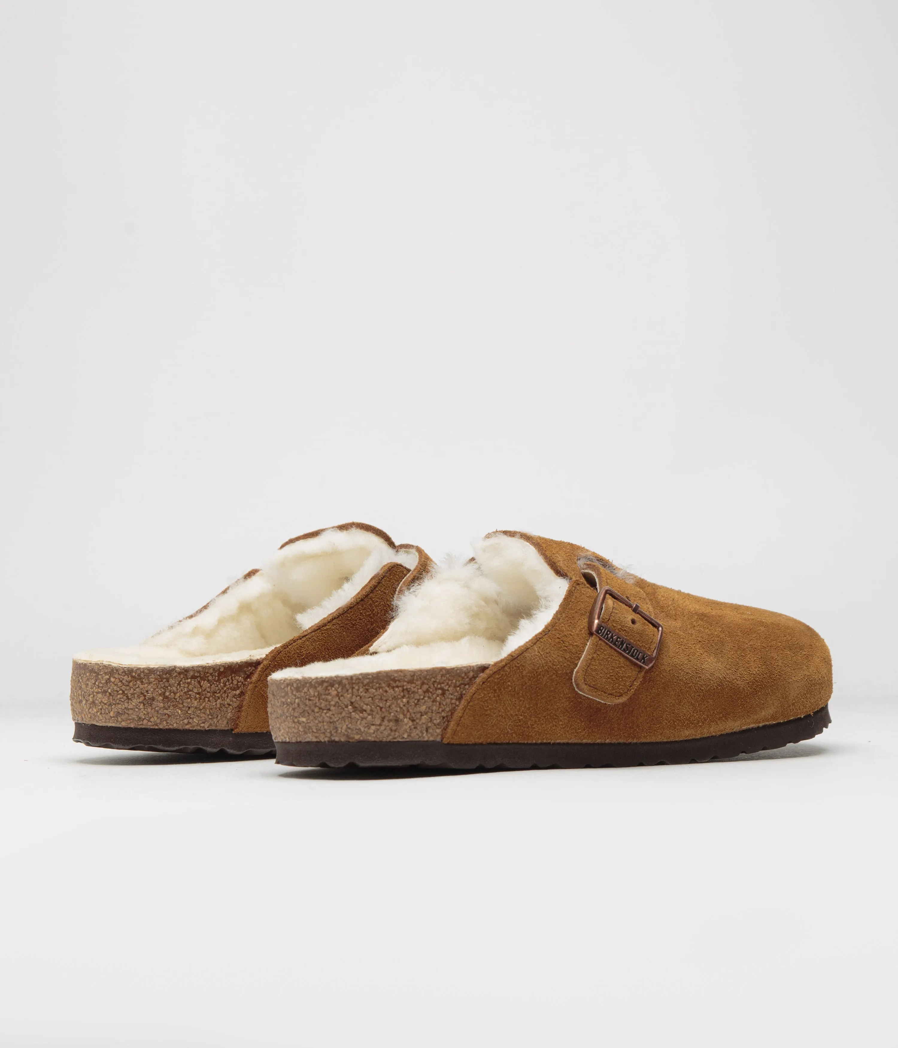 Birkenstock Boston Shearling Sandals - Mink