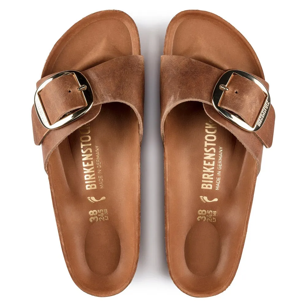 Birkenstock Madrid Big Buckle Sandals - Cognac